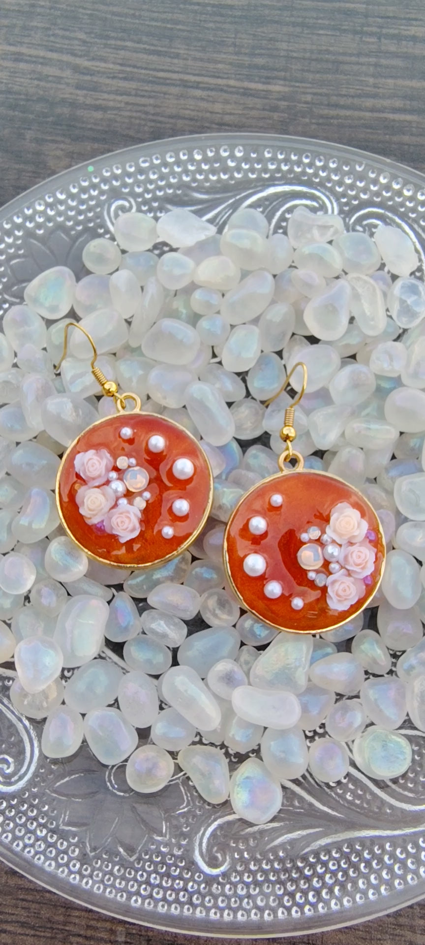 Autumn Days Earrings / Gold Circle