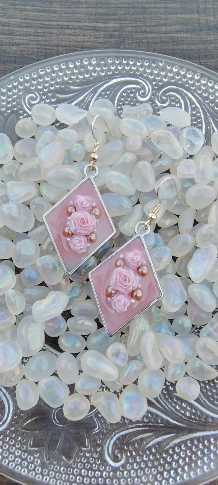 Precious Girl Earrings / Silver Diamond