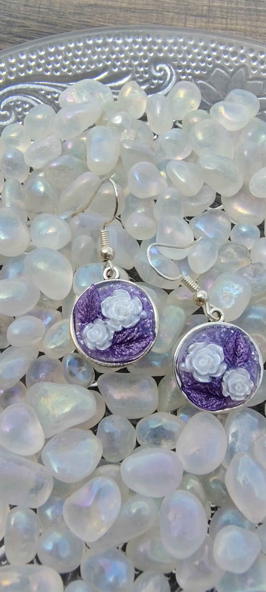 Pearl Purple Earrings
