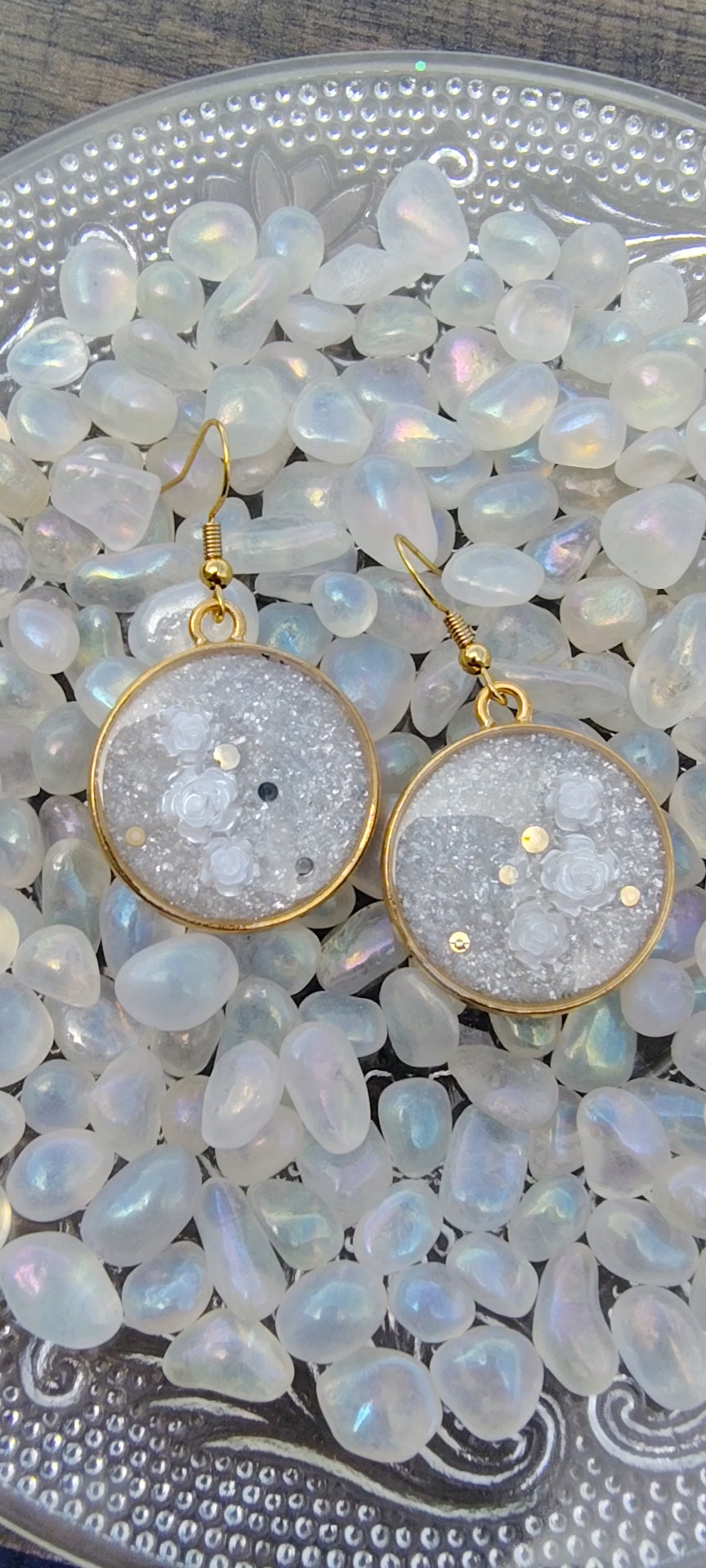 White Wedding Earrings