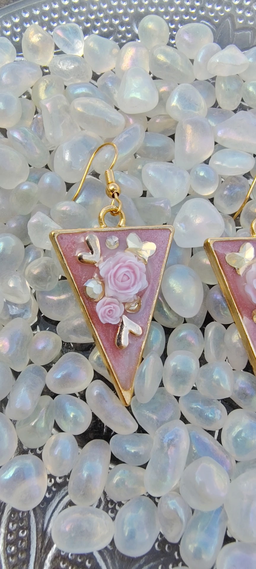 Precious Girl Earrings / Gold Triangle