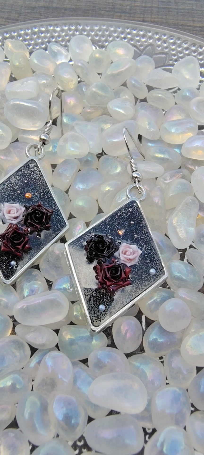 Deeply In Love Earrings /Silver Diamond