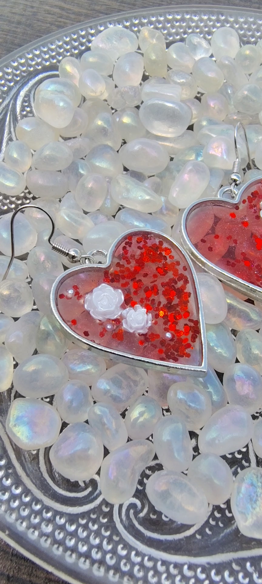 Be My Valentine Earrings / Silver Heart