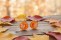 Autumn Days Earrings / Gold Circle