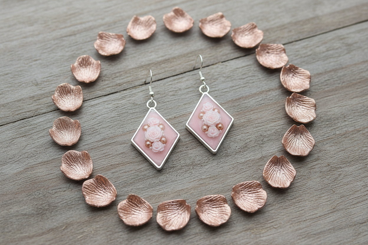 Precious Girl Earrings / Silver Diamond