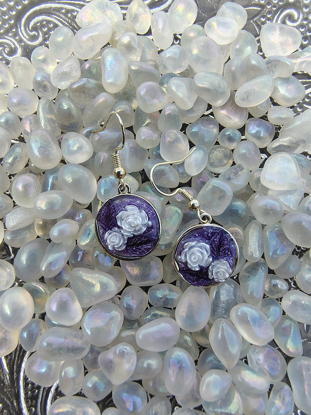 Pearl Purple Earrings