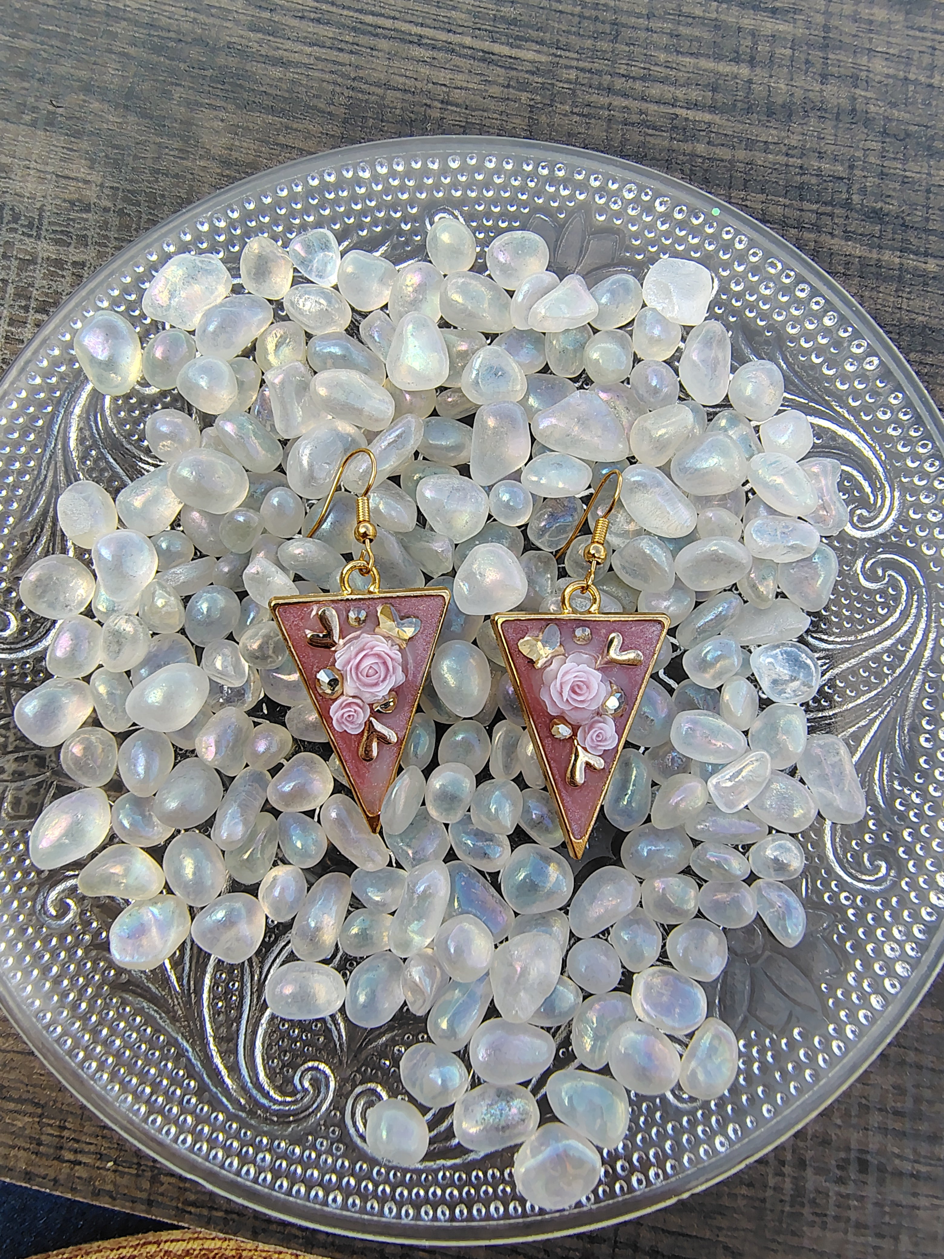 Precious Girl Earrings / Gold Triangle