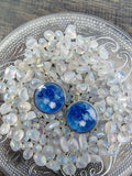 Bonnie Blue Earrings / Silver Circle