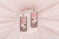 Precious Girl Earrings/ Silver Rectangle