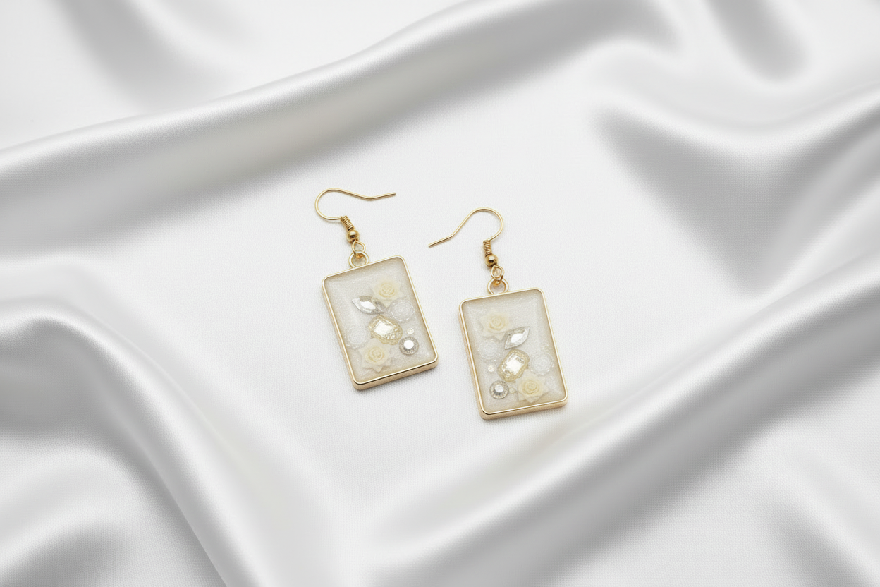 Champagne and Roses Earrings