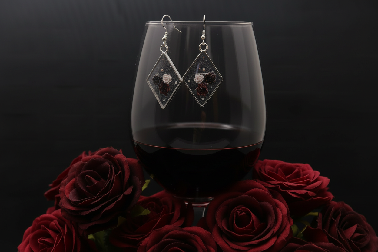 Deeply In Love Earrings /Silver Diamond