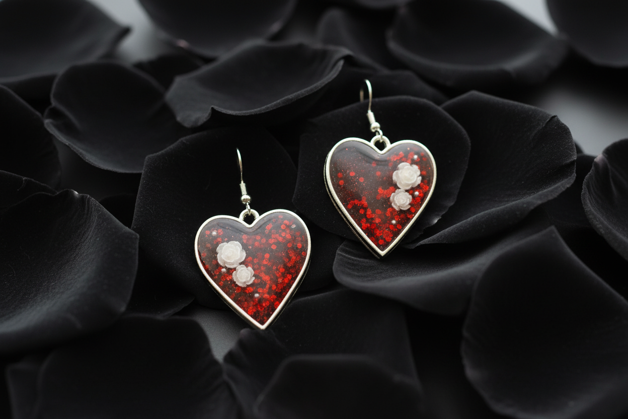 Be My Valentine Earrings / Silver Heart