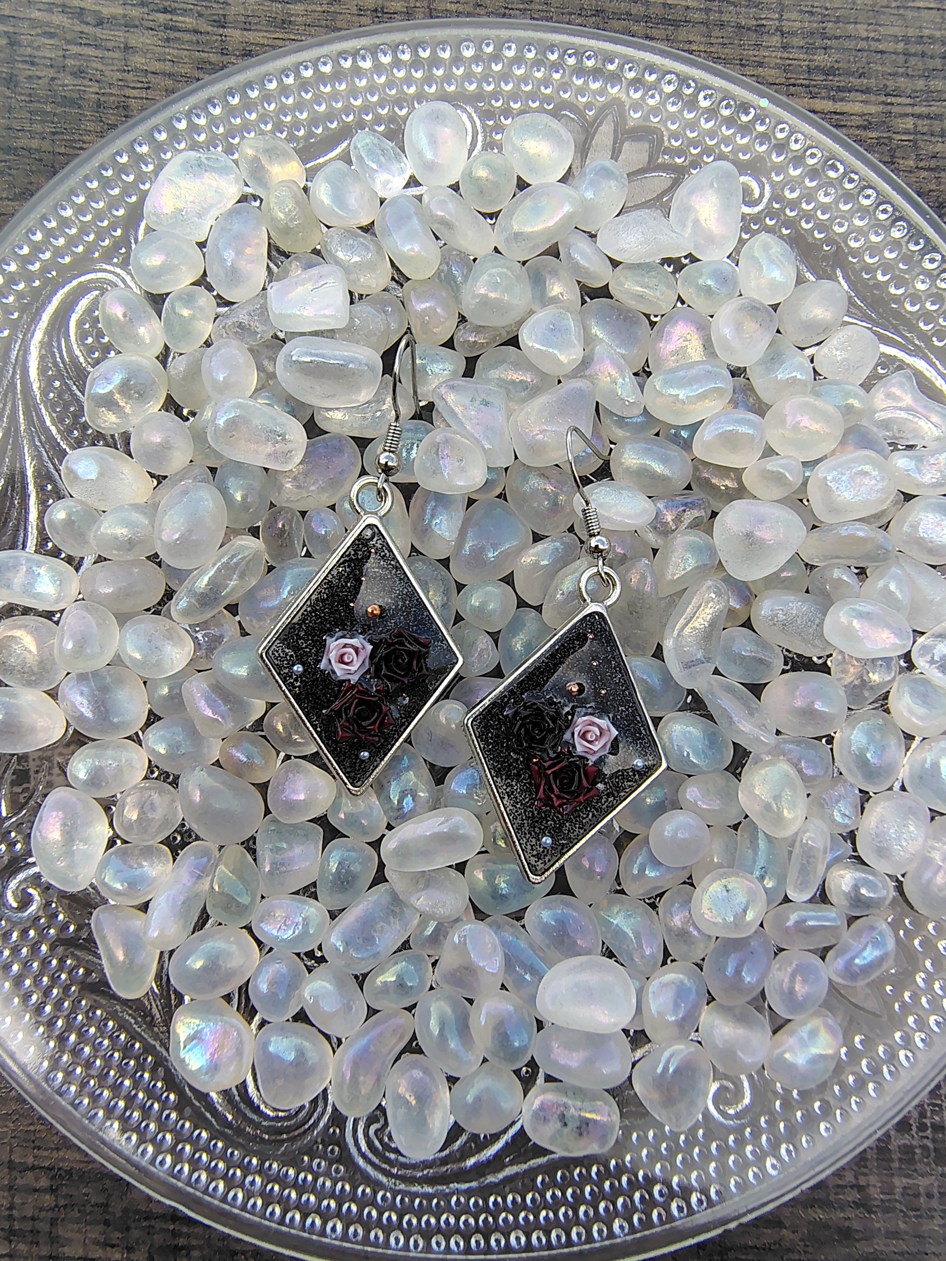 Deeply In Love Earrings /Silver Diamond