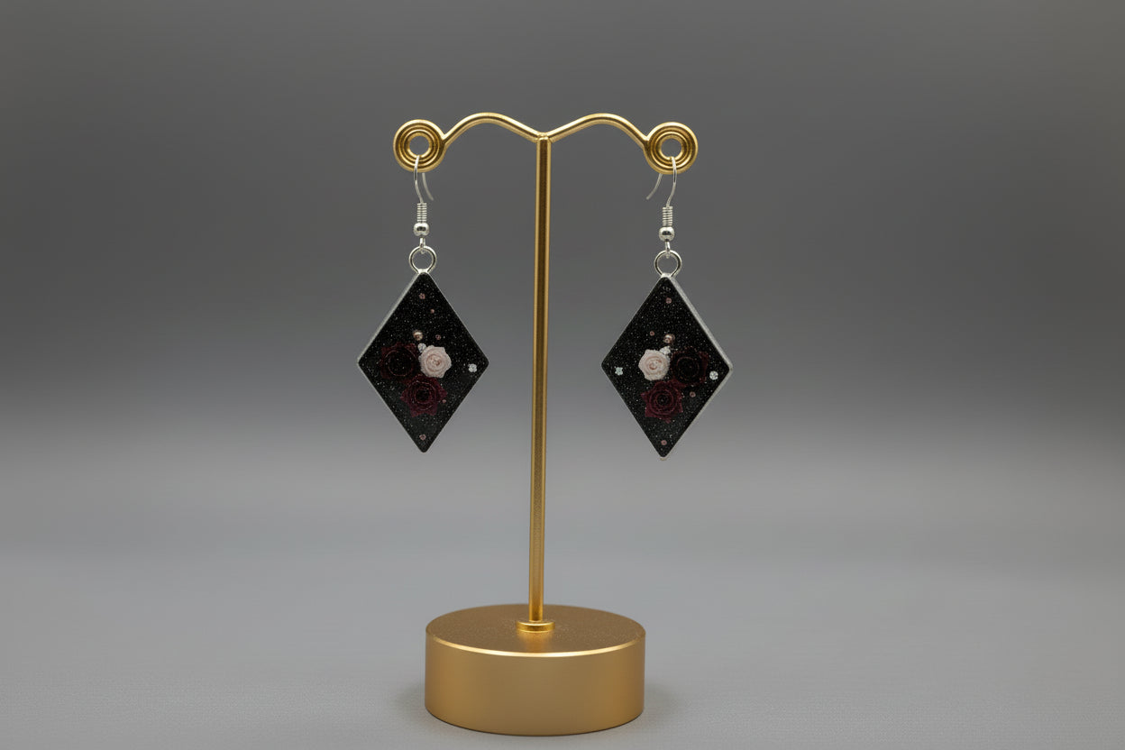 Deeply In Love Earrings /Silver Diamond