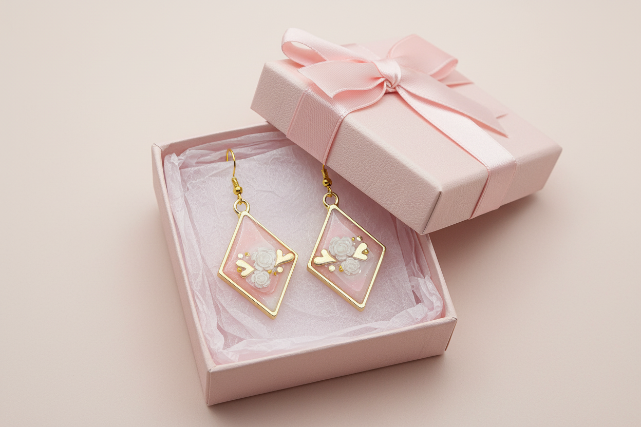 Precious Girl Earrings / Gold Diamond