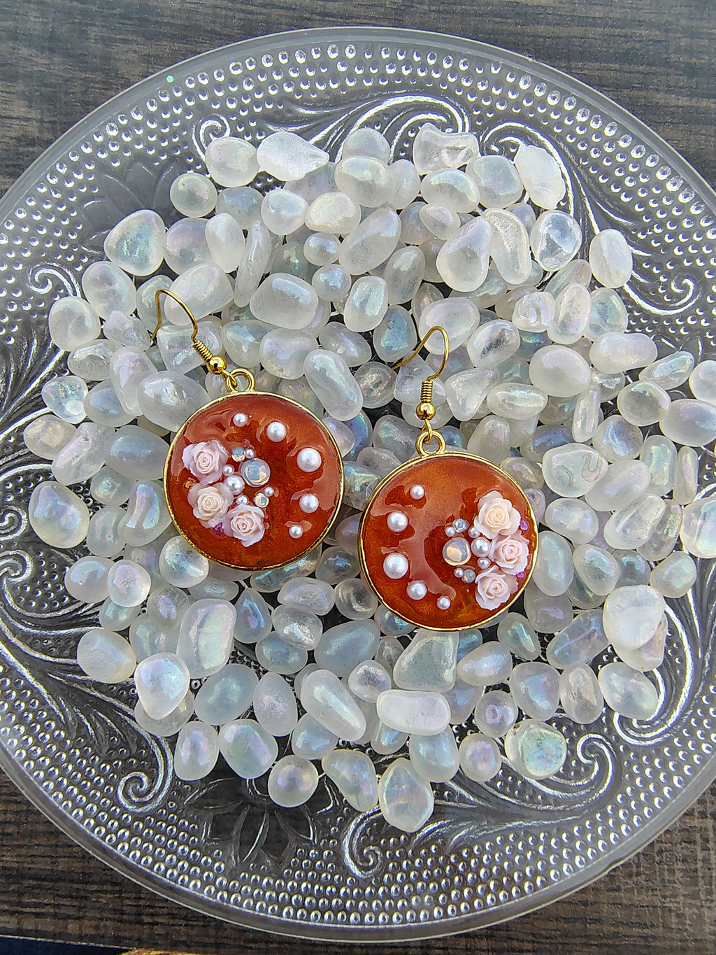 Autumn Days Earrings / Gold Circle
