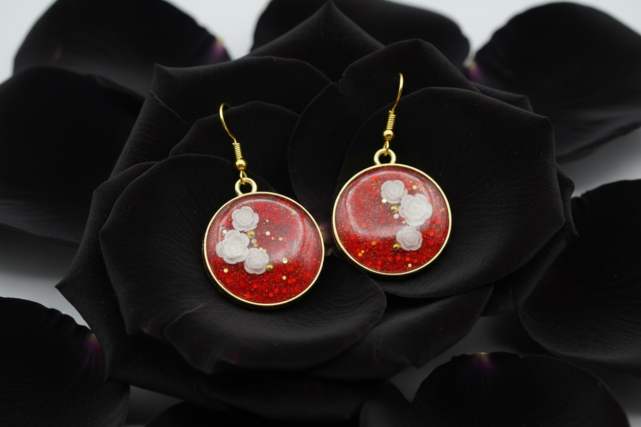 Be My Valentine Earrings / Gold Circle