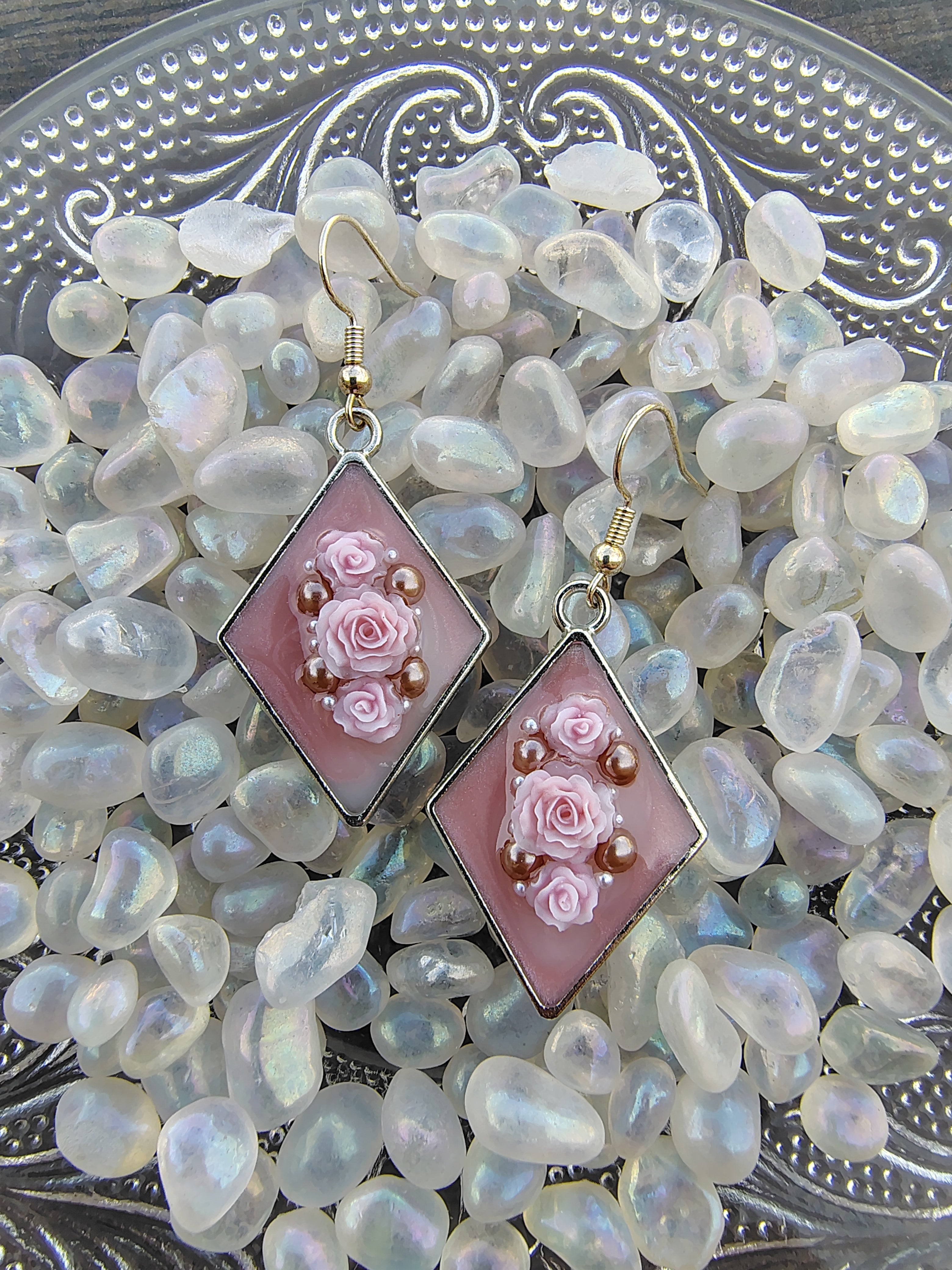 Precious Girl Earrings / Silver Diamond