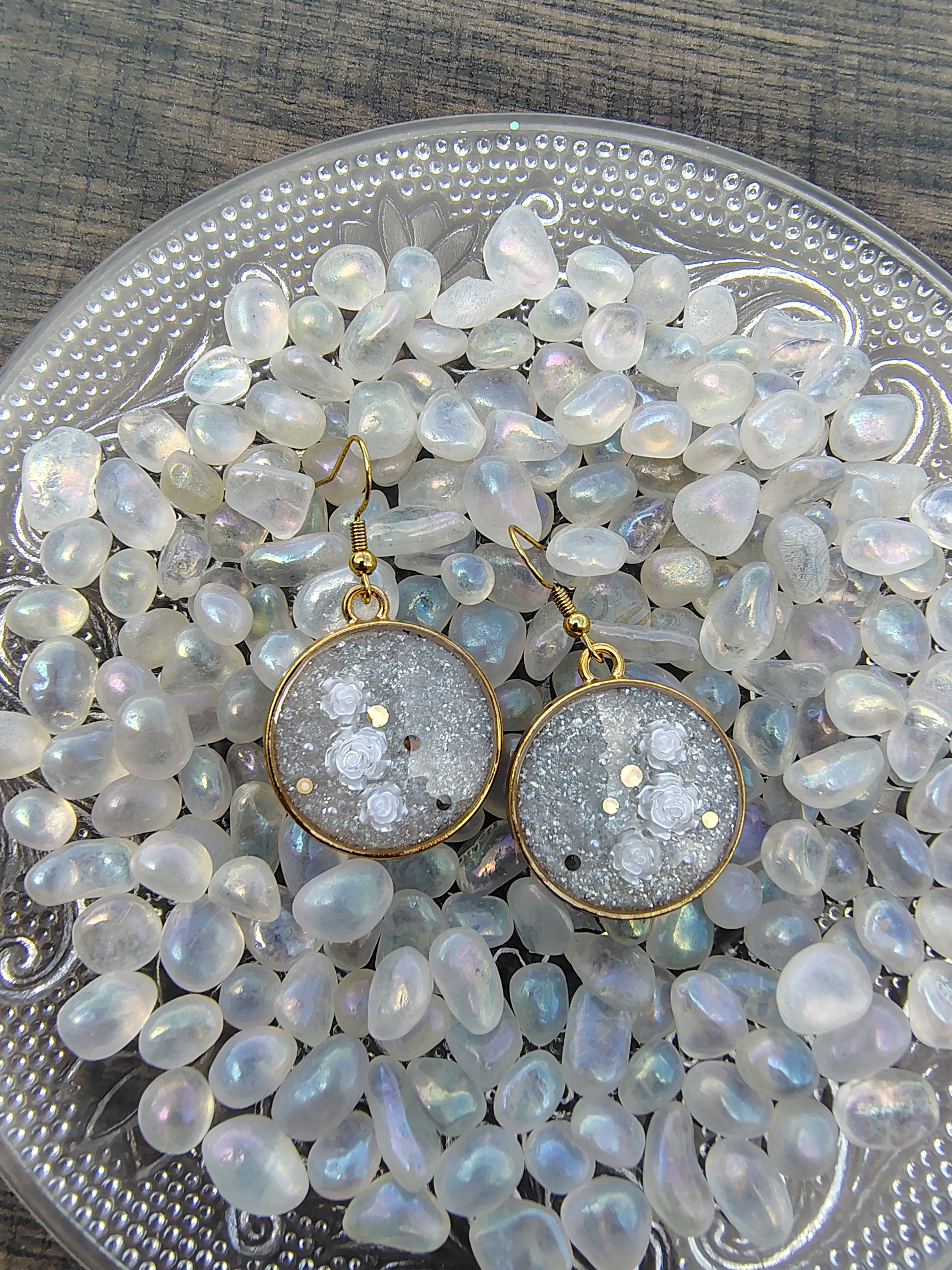 White Wedding Earrings